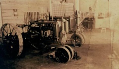 Our first tractors in showroom - 1936. Lovell Implement